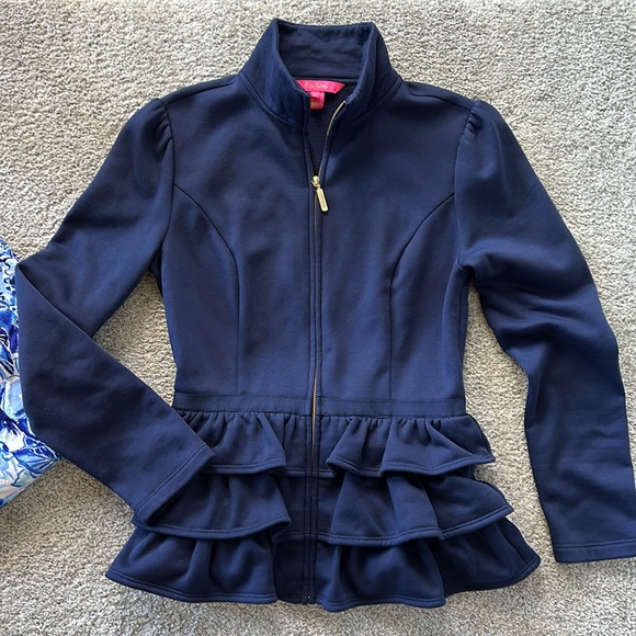 Lilly Pulitzer Azela Ruffle Fleece Jacket - Picture 3 of 7